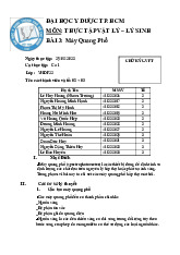 Bài 3: Máy Quang Phổ - Thực Hành Vật Lý Lý Sinh | Đại học Y Dược Thành phố Hồ Chí Minh