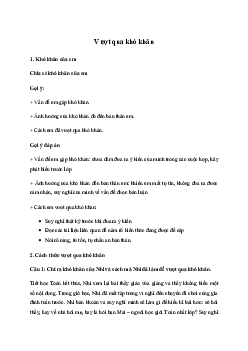 Giải Hoạt động trải nghiệm 7: Vượt qua khó khăn | Cánh diều