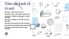 Tóm tắt kinh nghiệm vi mô | Đại học Kinh Tế Quốc Dân