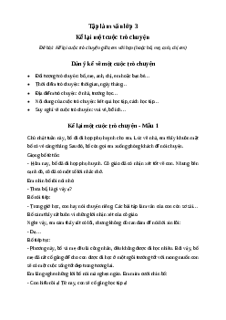 Kể lại cuộc trò chuyện giữa em với bạn (hoặc bố, mẹ, anh, chị em) | Tập làm văn lớp 3 - Cánh Diều