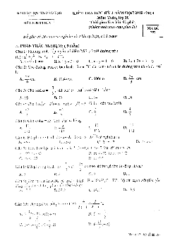 Đề thi học kỳ 2 Toán 10 năm 2018 – 2019 sở GD&ĐT Bình Dương