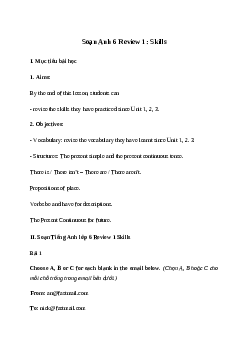 Giải Tiếng Anh 6 Review 1: Skills | Global Success