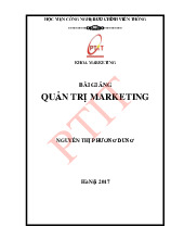 Bài giảng Quản trị marketing | Học viện Công Nghệ Bưu Chính Viễn Thông