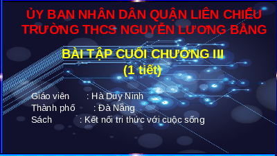 Giáo án điện tử Toán 8 Kết nối tri thức: Bài tập cuối chương 3