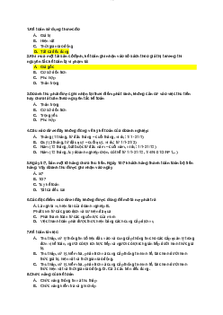 Câu hỏi trắc nghiệm học phần Nguyên lý kế toán
