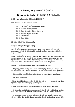 Đề cương ôn tập thi học kỳ 1 môn Giáo dục công dân 7