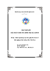 Trình bày lý luận của Chủ nghĩa Mác Lênin về thất nghiệp và liên hệ thực tiễn ở Việt Nam - Môn Kinh tế chính trị Mác  Đại học Kinh Tế Quốc Dân