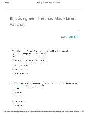 Bài tập trắc nghiệm Triết học Mác - Lênin | Trường Đại học Công nghệ, Đại học Quốc gia Hà Nội