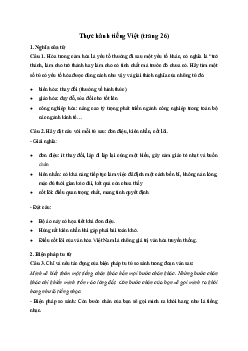 Soạn văn 6: Soạn bài Thực hành tiếng Việt trang 26 | Ngữ văn 6 | Kết nối tri thức