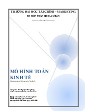 Bài tập môn Mô hình Toán Kinh Tế ( Có đáp án) | Trường Đại học Đồng Tháp