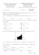 Đề giữa kỳ 2 Toán 12 năm 2024 – 2025 trường chuyên Lương Thế Vinh – Đồng Nai có đáp án