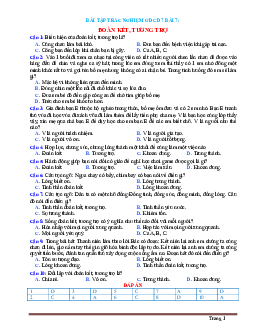 Bài tập trắc nghiệm GDCD 7 Bài 7: Đoàn kết tương trợ (có đáp án)
