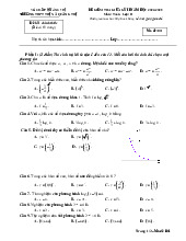 Đề giữa kỳ 2 Toán 11 năm 2024 – 2025 trường THPT Thị xã Quảng Trị có đáp án