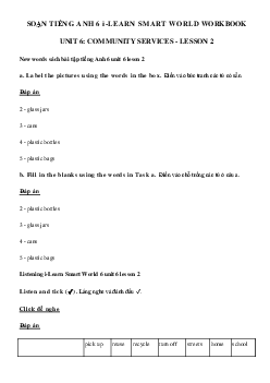 Sách bài tập tiếng Anh lớp 6 Unit 6 Lesson 2 - Smart World
