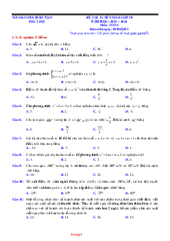 Đề thi tuyển sinh vào lớp 10 năm 2023-2024 môn toán Sở GD và ĐT Phú Thọ (có đáp án và lời giải chi tiết)