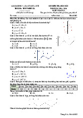 Đề cuối học kì 1 Toán 12 năm 2024 – 2025 trường THPT Minh Hà – Hà Nội