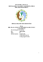 Bài tiểu luận học phần Kinh tế vi mô | Trường Đại học Tài nguyên và Môi trường Hà Nội