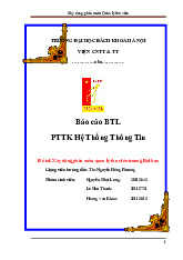 Xây dựng phần mềm Quản lý thư viện I Báo cáo BTL phân tích thiết kế hệ thống thông tin