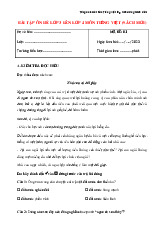 Bài tập ôn hè lớp 3 lên lớp 4 môn Tiếng Việt (Chương trình mới)