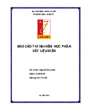 Tổng hợp báo cáo thí nghiệm môn Vật liệu điện| Môn Vật liệu điện| Trường Đại học Bách Khoa Hà Nội