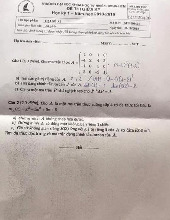 Đề thi giữa HKI học phần Đại số A2 năm 2024 - 2025 | Trường Đại học Khoa học tự nhiên, Đại học Quốc gia Thành phố Hồ Chí Minh