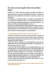 Tìm hiểu các học thuyết về kinh tế của Adam Smith