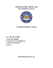 Bài Tập Quản trị tài chính | Đại học Thương Mại