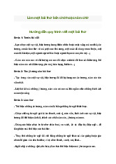 Làm một bài thơ bốn chữ hoặc năm chữ (20 mẫu) | Văn Mẫu 7