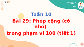 Giáo án điện tử Toán 2 Chương 2 Cánh diều: Phép cộng (có nhớ) trong phạm vi 100 (tiếp theo)