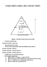 Đề cương ôn tập Nhập môn khoa học nhận thức | Học viện Quản lý giáo dục