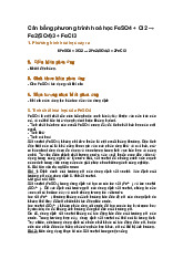 Cân bằng phương trình hoá học FeSO4 + Cl2 → Fe2(SO4)3 + FeCl3