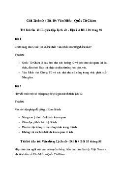 Giải Lịch sử Địa lí lớp 4 Bài 10: Văn Miếu - Quốc Tử Giám | Cánh diều