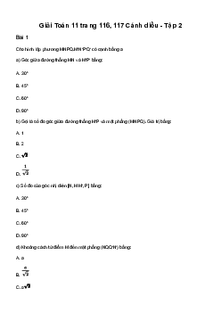 Giải Toán 11 Bài tập cuối chương VIII | Cánh diều