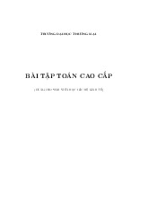 Bài tập Toán Cao cấp |  Đại học Thương Mại