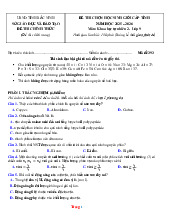 Đề Thi HSG Hóa 9 Sở GD Bắc Ninh 2025-2026 Có Đáp Án