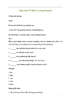 Giải Tiếng Anh 7 Unit 9: A Closer Look 2 | Global Success