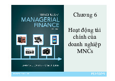Chương 6: Hoạt động Tài chính của Doanh Nghiệp Đa Quốc Gia | Tài chính quốc tế | Trường Học Viện nông nghiệp Việt Nam