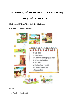 Soạn bài Ôn tập và đánh giá cuối học kì 1 (trang 137)| Tiếng việt 2 sách Kết nối Tri Thức