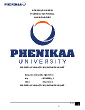 Báo cáo thực hành học phần Vật lý đại cương cơ và nhiệt | Trường Đại học Phenikaa