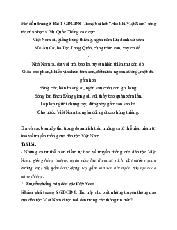 Giải SGK Giáo dục công dân 8 bài 1: Tự hào về truyền thống dân tộc Việt Nam | Cánh diều