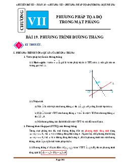 Chuyên đề phương pháp tọa độ trong mặt phẳng Toán 10 KNTTvCS