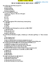 Trắc Nghiệm Dược Động Học Phần 2 | Đại học Y khoa Vinh