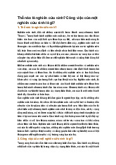 Thế nào là nghiên cứu sinh? Công việc của một nghiên cứu sinh là gì?