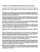 Viết đoạn văn về một người trong trường mà em yêu quý | Tập làm văn 3