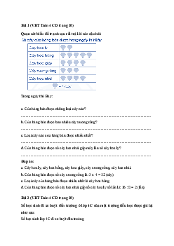 Vở bài tập Toán lớp 4 trang 13, 14 Bài 3: Ôn tập về một số yếu tố thống kê và xác suất Cánh Diều