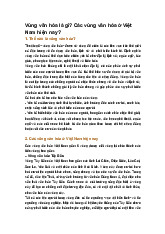 Vùng văn hóa là gì? Các vùng văn hóa ở Việt Nam hiện nay?