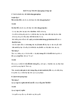 Giải khoa học tự nhiên 7 Bài 18: Quang hợp ở thực vật | Cánh diều