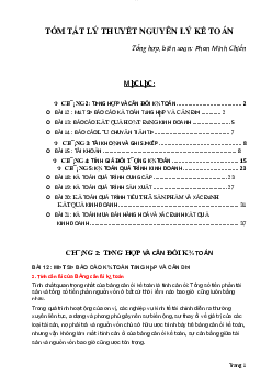Tóm tắt lý thuyết nguyên lý kế toán