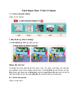 Sách Smart Start 3 Unit 4 Home Culture