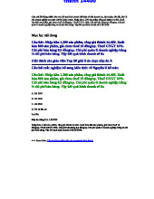 Báo cáo Kết quả Kinh doanh: Nhập kho 1200 SP, Tổng giá 14.400